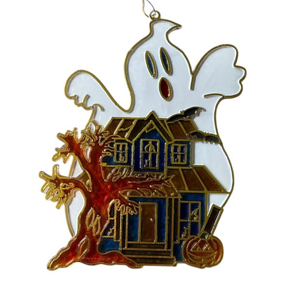 Vintage New Design Inc. Halloween Sun Catcher Ghost Haunted Mansion Window Decor - Picture 2 of 5